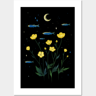 Flowers and Fish Posters and Art